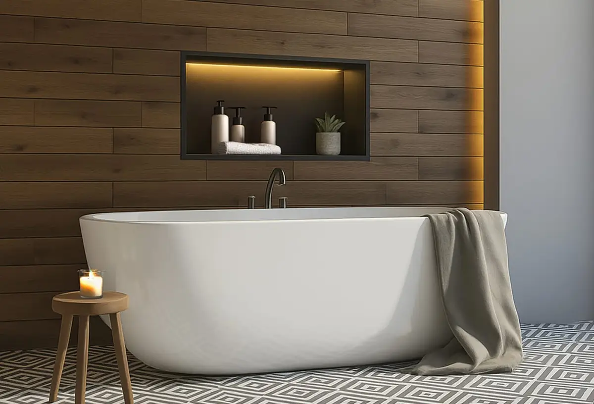 Thermopanel Stainless Steel Shower Niches Lifestyle Image
