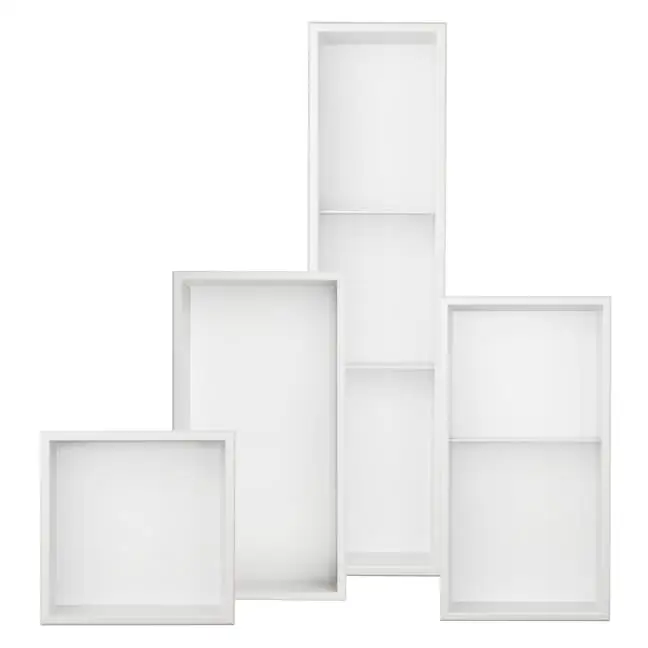 Thermopanel White Stainless Steel Shower Niches